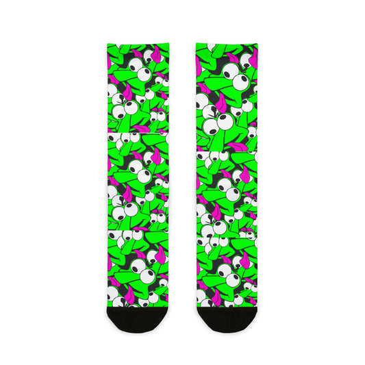 Sillyhead man by Sillyhead LLC Sublimation Crew Socks